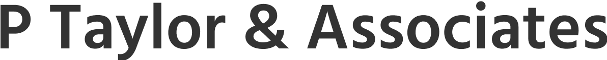 P Taylor & Associates" black text logo.